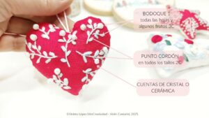 Adorno Bordado Corazón